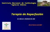 20 de Febrero del 2007 Terapia de Reperfusión Instituto Nacional de Cardiología “Ignacio Chávez” Dr. Marco A. Alcántara M. R3C.