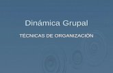 Dinámica Grupal TÉCNICAS DE ORGANIZACIÓN. Integración en un grupo hostil.