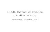 DESK. Patrones de Iteración (Iteration Patterns) Noviembre, Diciembre - 2002.