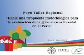 “Hacia una propuesta metodológica para la evaluación de la gobernanza forestal en el Perú” Braulio Buendía B.