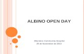 ALBINO OPEN DAY Mtendere Community Hospital 29 de Noviembre de 2013.
