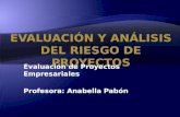 Evaluación de Proyectos Empresariales Profesora: Anabella Pabón.