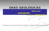 ERAS GEOLÓGICAS DESDE HACE 4.500.000.000 DE AÑOS AL PRESENTE Profesoras Graciela Pereira Zabala y Mónica Pizarro Ducuing.