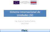 Sistema Internacional de Unidades (SI) Ing. Gabriel Molina Castro LACOMET.