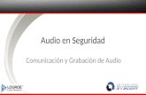Audio en Seguridad Comunicación y Grabación de Audio.