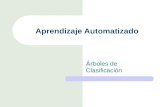 Aprendizaje Automatizado Ár boles de Clasificación.