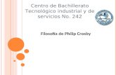 Filosofía de Philip Crosby Centro de Bachillerato Tecnológico industrial y de servicios No. 242.