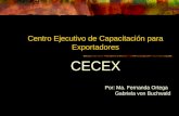 Centro Ejecutivo de Capacitación para Exportadores CECEX Por: Ma. Fernanda Ortega Gabriela von Buchwald.