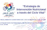 “Estrategia de Intervención Nutricional a través del Ciclo Vital” REGLAMENTO SANITARIO DE LOS ALIMENTOS, D.S. 977/96 ETIQUETADO NUTRICIONAL DE ALIMENTOS.