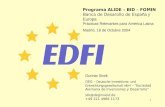 1 Programa ALIDE – BID – FOMIN Banca de Desarollo de Espa ña y Europa Prácticas Relevantes para América Latina Madrid, 19 de Octubre 2004 Gunnar Stork.