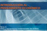 INTRODUCCIÓN AL PENSAMIENTO ECONÓMICO Tema 3: Ideas y herramientas fundamentales del análisis económico actual.