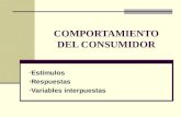 COMPORTAMIENTO DEL CONSUMIDOR Estímulos Respuestas Variables interpuestas.