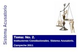 Sistema Acusatorio Tema: No. 2. Instituciones Constitucionales. Sistema Acusatorio. Campeche 2011.