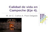 Calidad de vida en Campeche (Eje 4). M. en C. Carlos A. Poot Delgado.