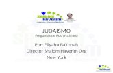 JUDAISMO Preguntas de Rosh HaShaná Por: Eliyahu BaYonah Director Shalom Haverim Org New York.
