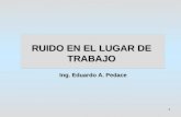 1 RUIDO EN EL LUGAR DE TRABAJO Ing. Eduardo A. Pedace.
