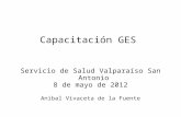 Capacitación GES Servicio de Salud Valparaíso San Antonio 8 de mayo de 2012 Anibal Vivaceta de la Fuente.