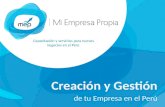 Capacitación y servicios para nuevos negocios en el Perú Gestión y Planeamiento de Nuevos Negocios Creación y Gestión de tu Empresa en el Perú.