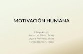 MOTIVACIÓN HUMANA Integrantes: Aucaruri Piñas, Mary Ayala Romero, Jhon Rivera Román, Jorge.