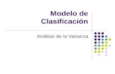 Modelo de Clasificación Análisis de la Varianza Ejemplo 1:Modelo de Clasificación unifactorial Comparación del porcentaje de semillas germinadas en función.