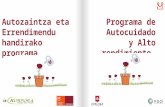 Programa de Autocuidado y Alto rendimiento Programa de Autocuidado y Alto rendimiento Autozaintza eta Errendimendu handirako programa.