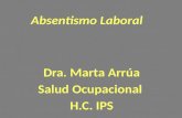 Absentismo Laboral Dra. Marta Arrúa Salud Ocupacional H.C. IPS.