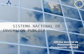 SISTEMA NACIONAL DE INVERSION PUBLICA Oficina General de Planeamiento y Presupuesto - MINSA.