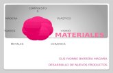 MATERIALES ELIS IVONNE BARRERA MAGAÑA DESARROLLO DE NUEVOS PRODUCTOS COMPUESTOS PLASTICO VIDRIO CERAMICAMETALES TEJIDOS MADERA.