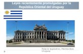 Leyes recientemente promulgadas por la República Oriental del Uruguay Palacio legislativo, Montevideo, Uruguay.
