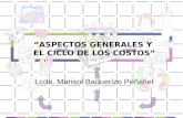 “ASPECTOS GENERALES Y EL CICLO DE LOS COSTOS” Lcda. Marisol Baquerizo Peñafiel.