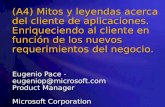 Eugenio Pace - eugeniop@microsoft.com eugeniop@microsoft.com Product Manager Microsoft Corporation (A4) Mitos y leyendas acerca del cliente de aplicaciones.