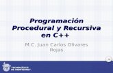 1 Programación Procedural y Recursiva en C++ M.C. Juan Carlos Olivares Rojas.