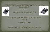 UNAM-FES- ARAGÓN Nombre del alumno: Jesús de la Peña Grupo:1310 Maestro: José Antonio Zavaleta.