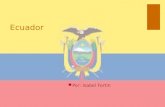 Ecuador  Por: Isabel Fortin. Terrano  Ecuador tiene tres principal terranos  La llanura (coasta)  Teirras atlas (sierra)  Selva (oriente)