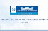 Sistema Nacional de Inversión Pública junio 2013.