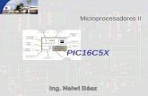 PIC16C5X Microprocesadores II. Los microcontroladores PIC 16C5X, 16CXX y 17CXX poseen arquitectura Harvard, con una memoria de datos de 8 bits, y una.