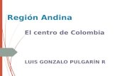 Región Andina El centro de Colombia LUIS GONZALO PULGARÍN R.