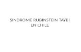 SINDROME RUBINSTEIN TAYBI EN CHILE. HISTORIA RTS, es una enfermedad genética producida por la mutación (cambio permanente de la información genética)