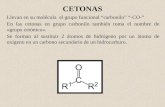 CETONAS Llevan en su molécula el grupo funcional “carbonilo” “-CO-” En las cetonas en grupo carbonilo también toma el nombre de «grupo cetónico». Se forman.