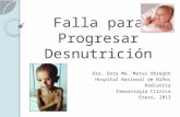 Falla para Progresar Desnutrición Dra. Dora Ma. Matus Obregón Hospital Nacional de Niños Pediatría Inmunología Clínica Enero, 2013.