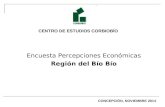 CENTRO DE ESTUDIOS CORBIOBÍO Encuesta Percepciones Económicas Región del Bío Bío CONCEPCIÓN, NOVIEMBRE 2014.