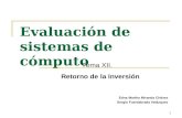 1 1 Evaluación de sistemas de cómputo Edna Martha Miranda Chávez Sergio Fuenlabrada Velázquez Tema XII. Retorno de la Inversión.