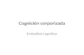 Cognición corporizada Embodied cognition. Cognición corporizada Cognición que depende de las caracterísitcas del cuerpo del agente y del entorno – Aspectos.