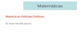 Matemáticas Maestría en Politicas Publicas Dr. Favio Murillo García.