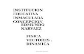 INSTITUCION EDUCATIVA INMACULADA CONCEPCION EDMUNDO NARVAEZ FISICA VECTORES. DINAMICA EDMUNDO NARVAEZ.