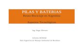 PILAS Y BATERIAS Reuso-Reciclaje en Argentina Aspectos Tecnológicos Ing. Hugo Allevato Informe REMAR Red Argentina de Manejo Ambiental de Residuos.