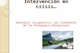 Intervención en crisis… Abordaje terapéutico con elementos de la Pedagogía Amigoniana.