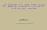 Lucha articulada contra la DCI: implementación de la Estrategia Nacional Crecer en el distrito de Huamanguilla, Ayacucho Andrea García Mariana Barreto.