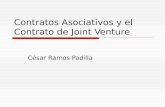 Contratos Asociativos y el Contrato de Joint Venture César Ramos Padilla.