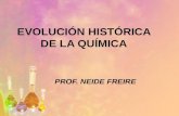 EVOLUCIÓN HISTÓRICA DE LA QUÍMICA PROF. NEIDE FREIRE.